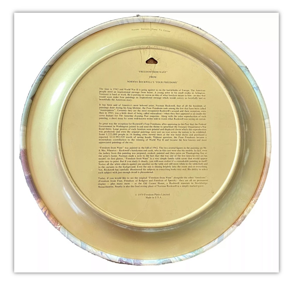 VTG 1979 & 1980 Norman Rockwell Freedom Plates - Picture 12 of 16